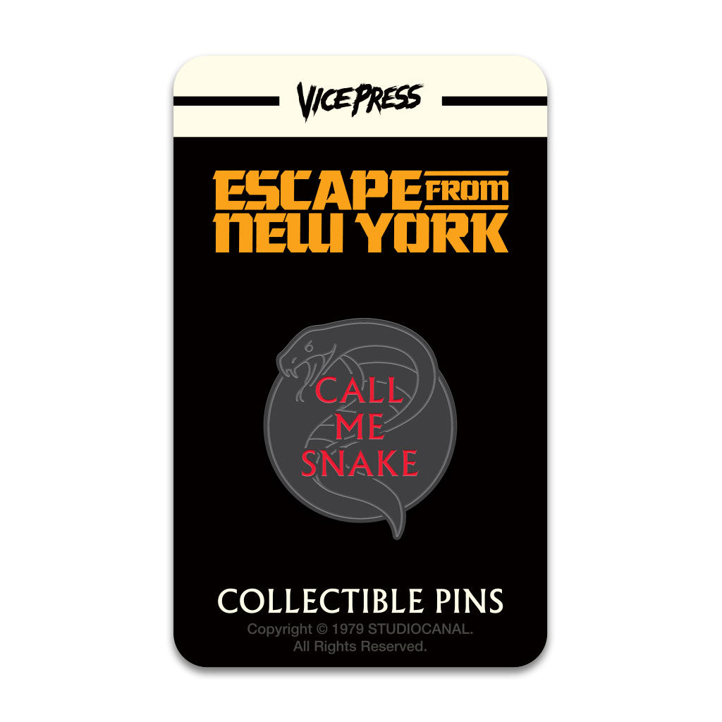 escape from new york call me snake enamel pin badge florey