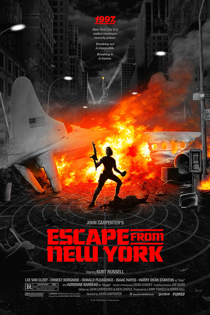 Escape From New York Foil Variant film poster by Florey