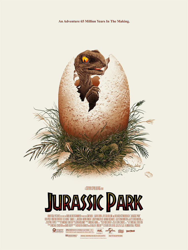 Jurassic Park doaly screen print alternative movie poster