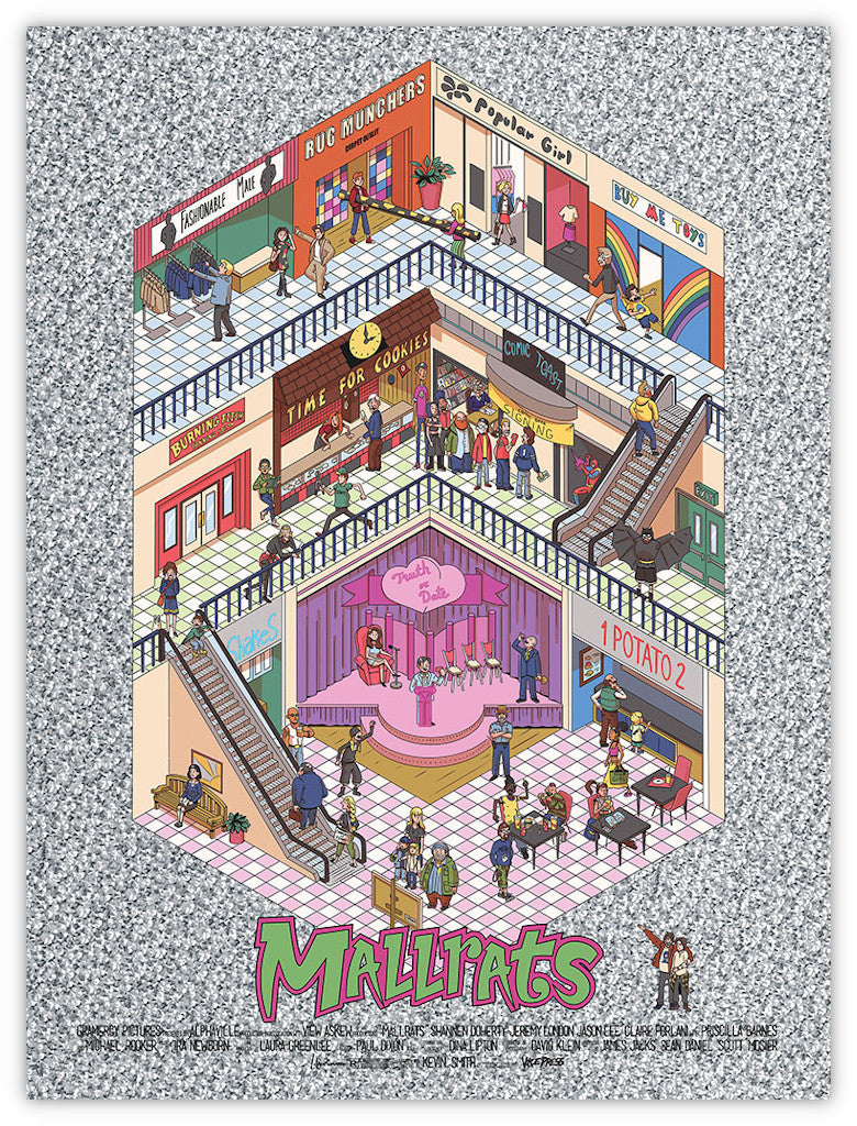 Kevin Smith Mallrats Magic Eye Foil Poster Print George Bletsis 