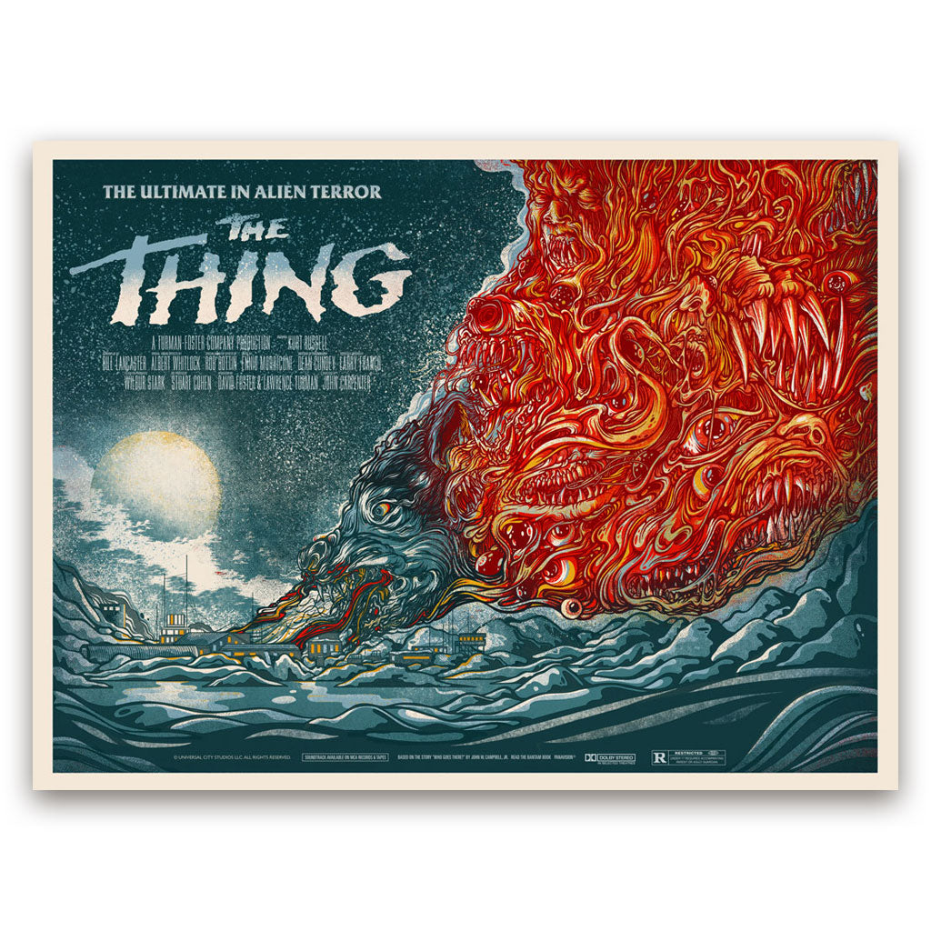 The Thing screen print movie poster drew millward