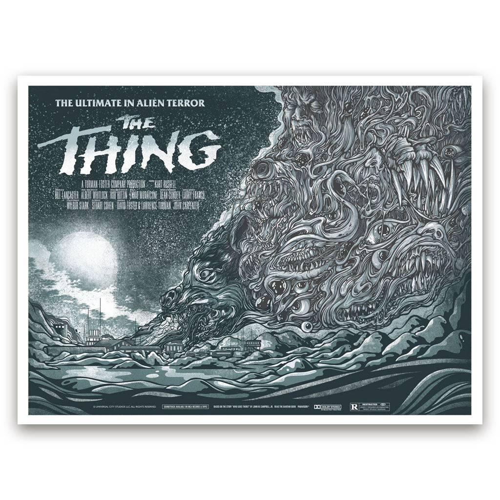 The Thing variant screen print movie poster drew millward