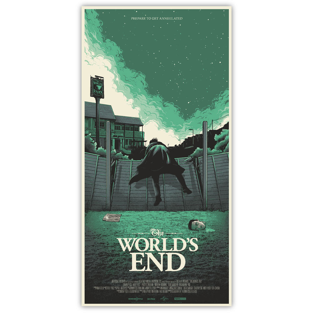 The World's End screen print movie poster by Mark Bell