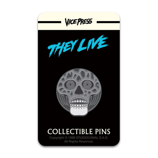 They Live Enamel Pin - Alien Black & White