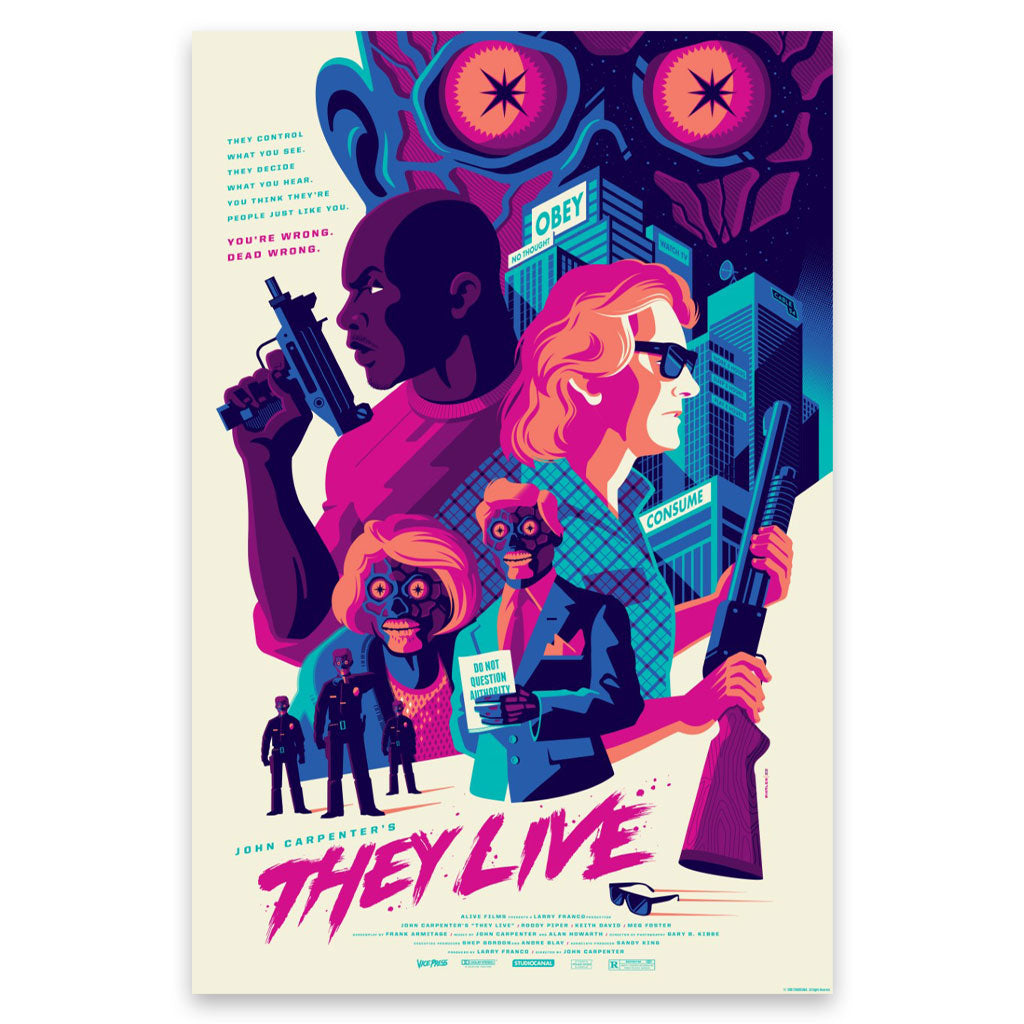 They Live Movie Poster By Tom Whalen