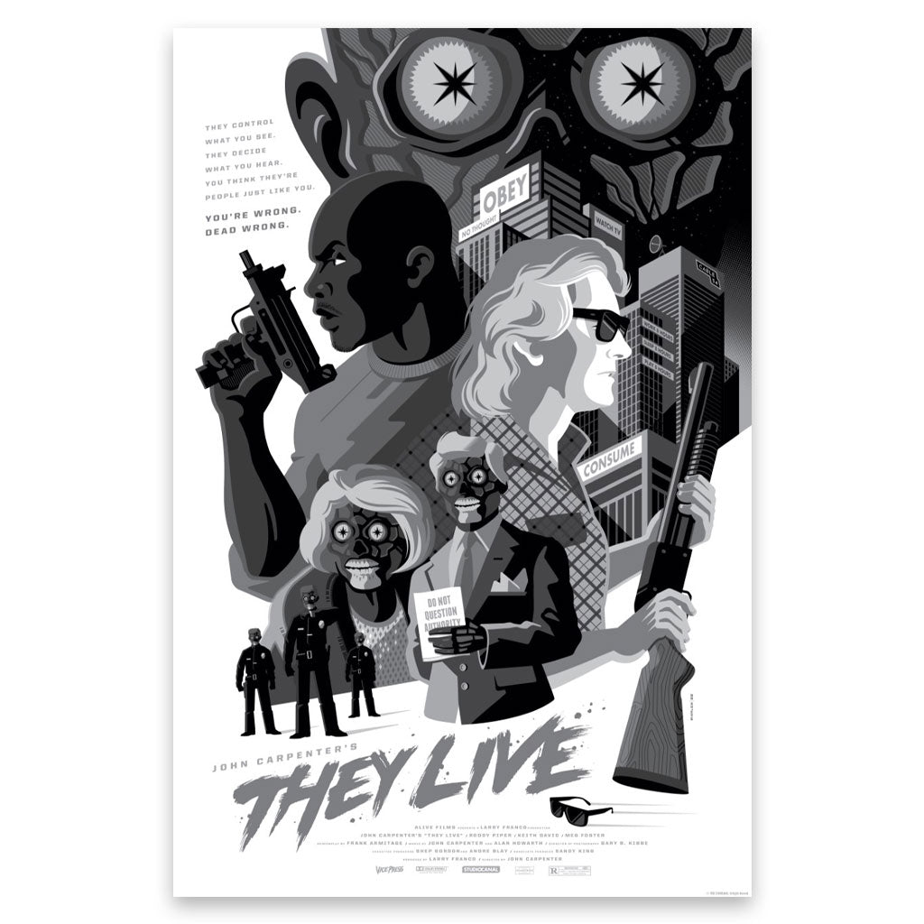 They Live Variant Movie Poster By Tom Whalen