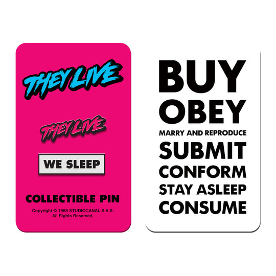 They Live Enamel Variant Pin They Live/ We Sleep