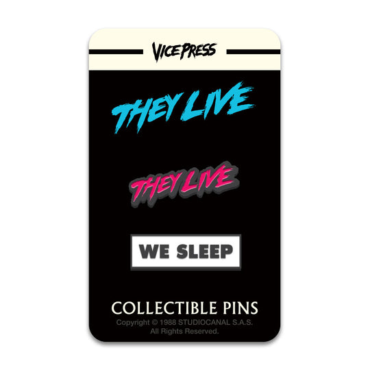 They Live Enamel Pin Set - They Live & We Sleep