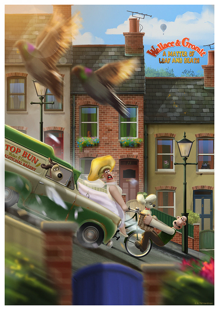 Wallace and Gromit in A Matter Of Loaf and Death by Andy Fairhurst Art Print